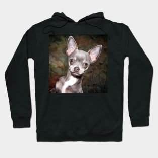 Cute Cheeky Chihuahua face art design Hoodie